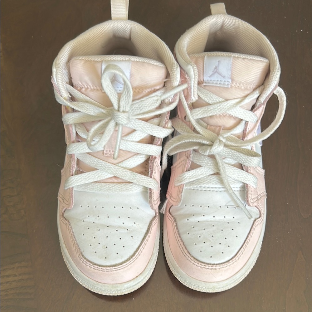 Kids Pink and White Sneakers
